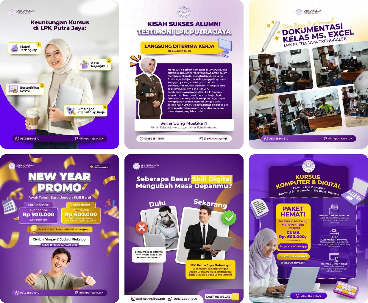 Feed Instagram LPK Putra Jaya Trenggalek