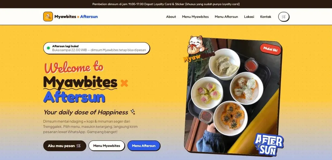 Website Myawbites x Aftersun