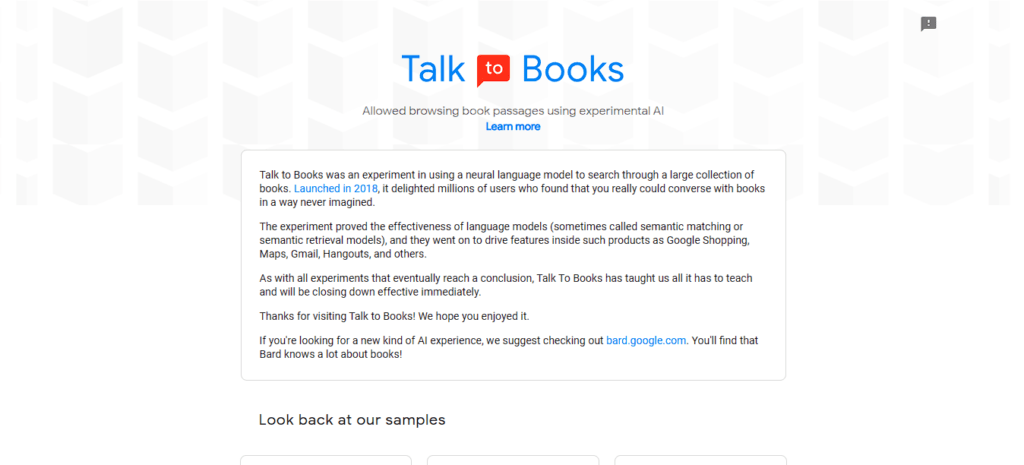 tampilan situs talk to books